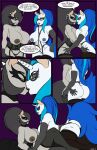  anthro anthrofied areola big_breasts breasts butt comic dekomaru dialogue duo equid female female/female friendship_is_magic genitals hi_res mammal mask my_little_pony nipples octavia_(mlp) pussy vinyl_scratch_(mlp) 