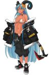  absurd_res animal_humanoid axe blue_eyes blue_hair bovid bovid_humanoid breasts caprine caprine_humanoid clothing female hair hi_res holding_object holding_weapon humanoid long_hair mammal mammal_humanoid melee_weapon panties rocoroco1115 solo underwear weapon 