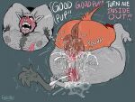 ambiguous_species anal_prolapse andromorph andromorph/male anus armpit_hair balls_deep big_muscles big_pecs blush bodily_fluids body_hair bubble claws cum cum_bubble cum_from_ass cum_in_ass cum_in_vagina cum_inside cum_splatter cum_string dialogue drooling duo facial_piercing faroutboy from_front_position genital_fluids genitals grey_body hands_behind_head hi_res hybrid intersex intersex/male jerry_(faroutboy) licking looking_pleasured lynt_(faroutboy) male mammal mating_press messy motion_lines muscular nipple_fetish nipple_lick nipple_play nipples noisy nose_piercing nose_ring orgasm orgasm_face pecs penetration piercing plump_labia prolapse puffy_anus ring_piercing rough_sex saliva sex shaking snot sweat tears text tongue trembling vaginal vaginal_penetration vulva yelling