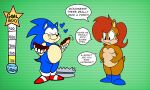 anthro archie_comics belly big_belly blue_body blue_boots blue_clothing blue_footwear blue_fur boots brown_body brown_fur chili_dog chilidog chipmunk clothing dialogue duo english_text eulipotyphlan eyelashes female floating_heart floofyboyetime food footwear fur ground_squirrel growth_drive hair hedgehog hi_res hot_dog hot_sauce hybrid male male/female mammal overweight overweight_anthro overweight_female overweight_male quills_(anatomy) red_clothing red_footwear red_hair red_shoes rodent sally_acorn sciurid sega shoes sonic_the_hedgehog sonic_the_hedgehog_(archie) sonic_the_hedgehog_(comics) sonic_the_hedgehog_(series) speech_bubble tan_belly tan_inner_ear tan_mouth text tree_squirrel weight_gain weight_gain_drive