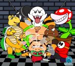  2021 absurd_res anthro balls big_penis black_body bodily_fluids boo_(mario) bowser brown_body bullet_bill bunnybara cum cum_on_face ejaculation elemental_creature erection flora_fauna genital_fluids genitals goomba group group_sex hammer_brothers hi_res koopa koopa_troopa male male/male mario_bros nintendo overweight overweight_male penis piranha_plant plant scalie sex shyguy tentacles video_games white_body 