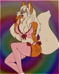  2019 5_fingers anthro arcanine arm_ribbon big_breasts black_nose black_stripes blush bodily_fluids bra breasts butt candy cleavage clothed clothing coltron20 dessert digital_media_(artwork) female fingers food fur hair hi_res holding_candy holding_food holding_lollipop holding_object leggings legwear licking licking_lollipop lingerie lollipop looking_at_viewer mizukithia multicolored_body multicolored_fur navel nintendo open_mouth orange_body orange_fur panties pok&eacute;mon pok&eacute;mon_(species) ragna_flamedottir ribbons saliva signature sitting solo striped_body striped_fur stripes tan_body tan_fur tongue tongue_out two_tone_body two_tone_fur underwear video_games 