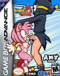 2025 absurd_res accessory amy_rose anthro anti_groove big_penis blue_background blush bodily_fluids boots bottomless box_art breasts c_m_g_nsfw clothed clothing cum cum_in_mouth cum_inside cumshot duo ejaculation esrb esrb_rating eulipotyphlan fellatio female footwear game_boy_advance game_boy_family genital_fluids genitals gloves green_eyes hand_on_head handwear headband hedgehog hi_res male male/female mammal mario_bros medium_breasts navel nintendo nipples on_model oral penile penis pink_body pink_nipples pink_skin sega sex shoes shyguy simple_background sonic_battle sonic_the_hedgehog_(series) style_emulation sucking