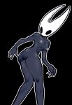 anthro areola arthropod black_background black_body black_eyes blue_areola blue_nipples breasts butt empty_eyes female hollow_knight_(franchise) hornet_(hollow_knight) insect nipples nude simple_background small_breasts solo team_cherry thick_thighs white_body wide_hips xrobinsfw