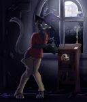 2025 anthro atmospheric barefoot biped black_hair blush body_size_growth bone book bookshelf breast_growth breasts cabinet candle candlelight candlestick cheek_tuft chest_tuft claws clothing cloud collared_shirt colored covering_chest cute_fangs domestic_cat ear_growth embarrassed eyelashes facial_tuft fangs feet felid feline felis female fluffy fluffy_tail full-length_portrait full_moon fur fur_growth furniture gender_transformation grimace growth hair hair_growth hair_over_eye halloween hat headgear headwear heart_nose heart_symbol hi_res holding_book holding_object holidays human_to_anthro inner_ear_fluff khaki_pants knock-kneed leaning leaning_forward light line_(disambiguation) long_hair long_tail looking_at_self looking_at_tail looking_back looking_down mammal moon mtf_transformation night one_eye_obstructed oversized_clothing paw_growth paws polo_shirt portrait sagging_pants sequence shaded shirt size_transformation skull sky skyscape snout snout_growth solo species_transformation spellbook spider_web tagme tail tail_growth teeth tf-sential topwear transformation transformation_sequence tuft wardrobe_malfunction window witch_hat yellow_eyes