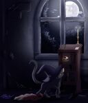 2025 atmospheric bald black_body black_fur bone book bookshelf cabinet candle candlelight candlestick cheek_tuft clothing clothing_on_floor cloud colored discarded_clothing domestic_cat eyelashes facial_tuft familiar felid feline felis female feral fluffy fluffy_tail full-length_portrait full_moon fur furniture halloween hat headgear headwear heart_nose heart_symbol hi_res holidays inner_ear_fluff light mammal moon night nude one_eye_obstructed oversized_clothing oversized_hat oversized_headwear paws portrait quadruped raised_arm raised_paw raised_tail shaded sheepish_grin sheepish_smile shy skull sky skyscape snout solo spider_web tagme tail tf-sential tuft window witch_hat yellow_eyes