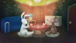  anthonyh318 anthro beverage duo furniture hi_res lagomorph leporid male mammal mouse mouse_(my_friend_rabbit) murid murine my_friend_rabbit plant rabbit rabbit_(my_friend_rabbit) rodent sofa tea tree 