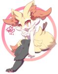  2020 3_fingers 3_toes abstract_background ambiguous_gender anthro artist_name big_eyes braixen cheek_tuft chest_tuft circle colored dated digital_drawing_(artwork) digital_media_(artwork) facial_tuft feet fingers fluffy fluffy_ears fluffy_tail front_view full-length_portrait fur fur_tuft hi_res hindpaw hip_tuft inner_ear_fluff iris light lighting looking_aside multicolored_body multicolored_fur nintendo nyaswitchnya open_mouth orange_body orange_eyes orange_fur orange_nose orange_tail pawpads paws pink_pawpads pok&eacute;mon pok&eacute;mon_(species) portrait pupils shoulder_tuft signature simple_background sitting snout solo stick text three-quarter_view toes tuft two_tone_tail video_games watermark white_background white_body white_fur white_pupils yellow_body yellow_ears yellow_fur yellow_tail 