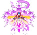  absurdres android armor black_sclera bodysuit colored_sclera forehead_jewel full_body helmet highres long_hair mega_man_(series) mega_man_zero_(series) mega_man_zero_3 mega_man_zx model_ox_(mega_man) omega_(mega_man) original red_eyes redesign robot simple_background sword tagme ultimatemaverickx weapon white_background 