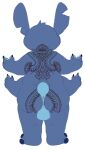  2021 4_arms 4_fingers alien anthro anthrofied anus backsack balls biped blue_body blue_claws blue_fur butt claws colored_sketch digital_drawing_(artwork) digital_media_(artwork) disney experiment_(lilo_and_stitch) fingers fur genitals head_tuft hi_res lilo_and_stitch male multi_arm multi_limb notched_ear rear_view short_stack small_tail solo stitch_(lilo_and_stitch) tattoo tbid tuft x_anus 