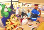  alcohol_bottle anthro background_character bear canid canine canis detailed detailed_background domestic_cat domestic_dog dragon eastern_dragon felid feline felis food group hi_res hiroyuki_(morenatsu) human humanoid husky japanese_text juuichi_mikazuki kounosuke_(morenatsu) kouya_(morenatsu) male male/male mammal morenatsu mythological_creature mythological_scalie mythology noodles nordic_sled_dog pantherine raccoon_dog ramen restaurant scalie spitz tanuki tatsuki_(morenatsu) text tiger torahiko_(morenatsu) wo 