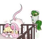 >.< accident arms_tied bed blonde_hair blush bodily_fluids bottomwear bound butt chair clothed clothing damm_(terrible_mouse) dialogue exposed_ass female fur furniture goo_creature green_body green_goo green_slime hair hat headgear headwear legwear lorna_(terrible_mouse) male mallowzee12 mammal mouse murid murine open_mouth pants partially_clothed pink_butt pink_clothing pink_ears pink_legwear pink_shirt pink_stockings pink_tail pink_thigh_highs pink_topwear rodent shirt shocked shorts simple_background sitting slime stockings sweat tail terrible_mouse text thigh_highs topwear white_background white_body white_bottomwear white_clothing white_fur white_hat white_headwear white_pants white_shirt white_shorts white_topwear