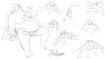  16:9 2021 4k absurd_res anthro belly bodily_fluids drooling eto1212 fish-men_(one_piece) genitals hi_res humanoid_hands jinbe kemono male male/male marine monochrome moobs nipples one_piece overweight overweight_male penis saliva sitting sketch tongue tongue_out widescreen 