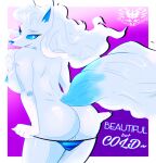  2020 alolan_ninetales anthro big_breasts blue_body blue_eyes blue_fur breasts butt claws clothing digital_media_(artwork) female fluffy fluffy_tail fur genitals hair hi_res knightmoonlight98 looking_at_butt looking_back mammal mature_female mostly_nude nintendo nipples open_mouth open_smile panties panties_down pok&eacute;mon pok&eacute;mon_(species) pussy regional_form_(pok&eacute;mon) simple_background smile thick_thighs underwear underwear_down video_games 
