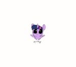 big_eyes chibi equid equine female feral friendship_is_magic hasbro horn looking_at_viewer mammal my_little_pony mythological_creature mythological_equine mythology negative_space ponionyy simple_background solo twilight_sparkle_(mlp) winged_unicorn wings