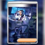  1boy blanco026 bodysuit bright_pupils brown_eyes brown_hair cable card_(medium) chair closed_mouth commentary company_name copyright_name copyright_notice cyclizar desk english_commentary facial_hair holding indoors jacket lab_coat male_focus microscope monitor official_art open_clothes open_jacket pokemon pokemon_(creature) pokemon_card pokemon_sv pokemon_tcg professor_turo short_hair sitting textless_version third-party_source trading_card very_short_hair white_jacket white_pupils 