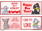  &lt;3 2015 absurd_res bandanna black_body black_eyes black_fur canid canine canis collar daisy_(housepets!) disgust disgusted_look domestic_dog english_text female fox_(housepets!) fur grey_body grey_fur grin hawk_(housepets!) hi_res holidays housepets! husky kerchief male mammal natalie_(housepets!) nordic_sled_dog nude pink_background rick_griffin simple_background smile spitz tan_body tan_fur teeth text tongue tongue_out url valentine&#039;s_day webcomic wolf young 