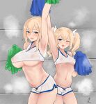  areola barbara_(genshin_impact) cheerleader erect_nipples genshin_impact jean_(genshin_impact) no_bra see_through tagme 