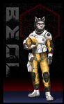  abstract anthro armor astronaut body_armor canid canine canis clothing gloves handwear harness headgear helmet hi_res insignia jumpsuit logo male mammal marsonaut plantigrade solo space spacesuit topwear vest wolf 