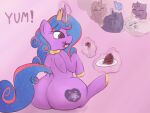  4:3 ambiguous_gender big_butt butt cake cutlery dessert drabbella eating equid equine fan_character female feral food fork friendship_is_magic gesture group hasbro hi_res horn horse kitchen_utensils levitation magic magic_user mammal my_little_pony pony princess_cadance_(mlp) princess_celestia_(mlp) princess_luna_(mlp) sitting solo solo_focus thumbs_up tools twilight_sparkle_(mlp) unguligrade_legs winged_unicorn wings 