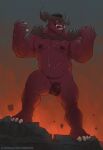 4_fingers 4_toes balls body_hair bruteandbrawn claws cyberdemon darkened_balls darkened_genitalia darkened_penis demon demon_humanoid demonic doom_(series) evil_laugh evil_look feet fingers flaccid flexing foreskin genitals hair hairy_balls hi_res horn humanoid humanoid_genitalia humanoid_penis id_software long_foreskin male mandibles microsoft musclegut muscular muscular_male nipples nude nude_male penis pubes scar scars_all_over scars_on_chest solo standing toes unretracted_foreskin wrinkly_balls