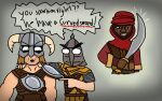  bethesda_softworks biggerjjay digital_drawing_(artwork) digital_media_(artwork) dovahkiin dragonborn_(skyrim) human humor male mammal meme not_furry skyrim skyrim_hold_guard the_elder_scrolls video_games whiterun 