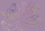  all_fours anthro bed breasts cloven_hooves cowgirl_position cuddling domestic_pig female furniture genitals gentlemandemon hi_res hooves kissing lying male male/female mammal murid murine on_back on_bottom on_top penetration penis rat rodent romantic_couple sex simple_background sketch smile suid suina sus_(pig) vaginal vaginal_penetration 