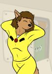 alan_foreman anthro black_nose bowman&#039;s_wolf brown_body brown_fur brown_hair canid canine canis clothed clothing eyes_closed female flat_chested florence_ambrose freefall fur hair mammal red_wolf solo stretching webcomic wolf 