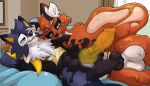 animal_genitalia animal_penis anthro balls balls_expansion big_balls big_penis black_body blue_body blue_eyes blue_fur bodily_fluids canid canine canine_genitalia canine_penis cum_in_tail digital_media_(artwork) duo ejaculation erection expansion fan_character fur generation_7_pokemon generation_8_pokemon genital_expansion genital_fluids genitals goo_creature green_eyes growth hi_res kite_(kitedafennec) knot lycanroc male male/male male_penetrated male_penetrating male_penetrating_male mammal midday_lycanroc nickit nintendo orange_body penetration penile penis pokemon pokemon_(species) sallandril sex tail tail_around_penis tail_fetish tail_insertion tail_penetration tail_play tail_sex tailjob unusual_anatomy unusual_tail white_body white_fur ymir_(sallandril)