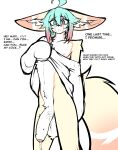 absurd_res akari_(nastycalamari) anthro balls big_balls big_ears big_penis bodily_fluids canid canine clothing dialogue dripping english_text femboy fennec_fox foreskin fox genital_fluids genitals heterochromia hi_res humanoid_genitalia humanoid_penis implied_incest inner_ear_fluff inviting_to_sex long_sleeves male mammal nastycalamari oversized_clothing penis precum precum_drip solo text true_fox tuft