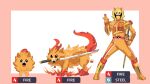 2026 absurd_res angry armor belt boots border canid canine chart clothed clothing combat_suit cosmoserenata doggie_kruger evolution_chart fangs feral fire fluffy footwear fur generation_10_pokemon gesture gloves hand_gesture handwear headgear helmet hi_res holster humanoid male mammal melee_weapon nintendo number number_on_clothing open_mouth open_smile orange_body orange_fur pink_border pointing pokemon pokemon_(species) pokemon_type_symbol pombon pose power_rangers scabbard sheathed_sword shoes signature simple_background smile super_sentai sword sword_in_mouth teeth tokusou_sentai_dekaranger weapon white_background