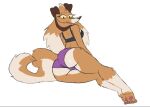 2025 4_toes anthro arm_tuft bare_shoulders barefoot big_breasts big_butt big_eyes big_tail biped black_bra black_clothing black_eyebrows black_eyes black_nose black_underwear bra breasts brown_ears butt canid canine canis clothed clothed_anthro clothed_female clothing digital_drawing_(artwork) digital_media_(artwork) domestic_dog eyebrows eyelashes feet female floppy_ears folded_ears frilly frilly_bra frilly_clothing frilly_underwear fur fur_tuft glistening glistening_butt glistening_nose glistening_pawpads hair head_tuft head_turned herding_dog humanoid_feet iris leg_tuft legs_together light_body light_fur long_eyelashes long_hair looking_at_viewer looking_back looking_back_at_viewer lying mammal monotone_background mouth_closed multicolored_body multicolored_fur multicolored_hair multicolored_tail n0_commento no_pupils on_side panties pastoral_dog pawpads pink_pawpads pinup plantigrade plantigrade_pawpads pose purple_clothing purple_panties purple_underwear sheepdog shetland_sheepdog shoulder_tuft simple_background snout solo tail tan_body tan_fur tan_hair tan_sclera tan_tail thick_thighs thin_eyebrows three-quarter_view toes tuft two_tone_hair two_tone_tail underwear underwear_only white_background white_body white_breasts white_fur white_hair white_tail