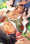  4boys :q abs animal_ears animal_print arms_up bar_censor bara bare_pecs beard bell bell_collar black_pants bukkake censored chinese_zodiac collar collared_shirt cow_ears cow_horns cow_print cum cum_on_body cum_on_boy cum_on_pectorals dark_skin dark_skinned_male earrings erection erection_under_clothes facial_hair gangbang gozu_farm group_sex happy_new_year highres horns jacket jewelry large_pectorals lying male_cleavage male_focus male_pubic_hair mature_male multiple_boys muscular muscular_male navel navel_hair new_year nipple_piercing nipples on_back open_clothes open_jacket open_pants open_shirt orange_male_underwear original pants pectorals piercing pov pubic_hair shirt short_hair solo_focus spread_legs stomach stubble tongue tongue_out yaoi year_of_the_ox 