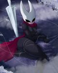 absurd_res animal_humanoid arthropod arthropod_humanoid breasts cape clothing female genitals hi_res hollow_knight hornet_(hollow_knight) humanoid insect insect_humanoid krimble lying mostly_nude pussy solo team_cherry video_games 