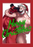  abs absol_(dkqthf) anal arm_around_neck arm_hair bald bara beard border chest_hair christmas completely_nude demon_boy demon_horns erection facial_hair from_side hat horns interracial large_pectorals leg_hair licking male_focus mature_male merry_christmas movie_reference muscular muscular_male navel_hair nipples nude old old_man original red_border santa_claus santa_hat sex short_hair thick_thighs thighs tongue tongue_out veins yaoi 
