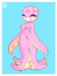  &lt;3 absurd_res animal_crossing anthro big_breasts big_nipples breasts cephalopod coleoid eyes_closed female happy hi_res humanoid lips marina_(animal_crossing) marine mollusk mythruna nintendo nipples nude octopodiform pink_body pink_skin signature simple_background solo star taur tentacles thick_lips video_games 