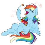 blue_body candy colored colored_sketch cutie_mark dessert digital_drawing_(artwork) digital_media_(artwork) equid equine eyelashes eyes_closed feathered_wings feathers female feral flat_colors food friendship_is_magic hair hasbro hi_res holding_object hooves mammal mars_incorporated monotone_body motion_lines multicolored_hair multicolored_tail my_little_pony mythological_creature mythological_equine mythology nude open_mouth open_smile pegasus rainbow_dash_(mlp) rainbow_hair rainbow_tail simple_background sitting sketch skific skittles_(candy) smile solo tail teeth underhoof white_background wings