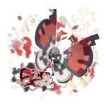  absurdres blurry bug butterfly closed_mouth creature e_volution full_body gen_6_pokemon highres insect no_humans outline pokemon pokemon_(creature) solo vivillon 