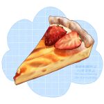  cake cake_slice cheesecake food food_focus fruit highres ikuno_mana no_humans original strawberry strawberry_slice 