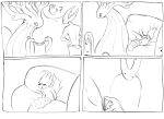 2026 2_horns 4_horns 4_panel_comic 6_legs ambiguous_gender anthro arthropod arthropod_taur black_eyes blood bodily_fluids clothed clothed_anthro clothed_taur clothing confusion crush digital_media_(artwork) dot_eyes elemental_creature embarrassed evil_otter eyes_closed eyewear father_(lore) father_and_child_(lore) female flora_fauna furniture glasses glasses_askew group hi_res holding_bag hollow_knight_(character) hollow_knight_(franchise) horn humor husband_and_wife imprint insect insect_taur knitting larger_female male married_couple mother_(lore) mother_and_child_(lore) motion_lines multi_horn nonbinary_(lore) nosebleed pale_king_(hollow_knight) parent_(lore) parent_and_child_(lore) plant pure_vessel_(hollow_knight) question_mark simple_background simple_eyes sitting sitting_on_another size_difference sketch small_tail smaller_male sofa squish standing sweat sweatdrop sweater tail taur team_cherry topwear treant tree trio vessel_(species) wearing_glasses white_background white_eyes white_lady_(hollow_knight) worried