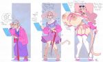 2026 absurd_res age_regression animal_humanoid big_breasts bottomwear breast_expansion breasts cane cat_humanoid clothing dialogue digital_media_(artwork) dress elderly_female english_text expansion eyewear felid felid_humanoid feline feline_humanoid female gameplay_mechanics genitals glasses grey_hair growth hair hand_on_breast hi_res holding_cane holding_katana holding_melee_weapon holding_object holding_sword holding_weapon huge_breasts human human_to_humanoid humanoid katana legwear lip_expansion lips mammal mammal_humanoid melee_weapon pigtails pink_clothing pink_hair pink_sweater pink_topwear scarfyace sequence shirt simple_background skirt solo species_transformation stockings sunglasses sweater sword tail tail_growth text thick_lips topwear transformation vulva weapon white_clothing white_shirt white_topwear
