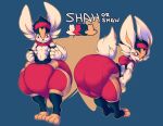  anthro big_diaper bottomwear cinderace clothing diaper feet fur hood legwear male model_sheet nintendo pants pok&eacute;mon pok&eacute;mon_(species) rouwrf shah_(rouwrf) solo stockings tights video_games white_body white_fur 