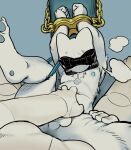 anthro balls bdsm bit_gag blindfold blue_nipples bodily_fluids bondage bound breasts breath domestic_cat drooling duo felid feline felis female first_person_view gag genitals hands_above_head head_down kigoh kigoh-neko leg_grab lying male male/female mammal navel nipples on_back penis penis_grab restraints rope rope_bondage saliva simple_background slim spread_legs spreading stocks struggling submissive submissive_male sweat tied_to_pole white_body