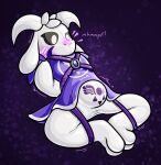 2024 2_toes abstract_background anthro asriel_dreemurr asriel_dreemurr_(god_form) bdsm big_bulge biped blush bondage boss_monster_(undertale) bound bovid bulge caprine clothed clothing digital_media_(artwork) encasement feet goat harness hi_res horn latex mammal null_bulge purple_background simple_background toes tuckerboo undertale undertale_(series) white_body