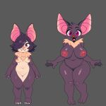 1:1 anthro bat bitz_kerotheklutz breasts digital_media_(artwork) duo erect_nipples female fur genitals hair hi_res inverted_nipples kerotheklutz looking_at_viewer mammal mane megabat multicolored_body nipples nude one_eye_obstructed sibling_(lore) smile spritz_(kerotheklutz) teeth vulva