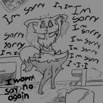 absurd_res abuse abusive assault blood bodily_fluids braixen bruised coercion dialogue forced generation_6_pokemon gore hi_res human mammal nintendo nosebleed pokemon pokemon_(species) poofythedragon sketch