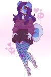 2025 2:3 3_toes 4_fingers anthro arm_tuft artist_name australian_shepherd bangs bent_leg black_bottomwear black_clothing black_collar black_nose black_skirt blue_eyebrows blue_hair blue_tail bottomwear breasts canid canine canis clothed clothed_anthro clothed_female clothing collar colored digital_drawing_(artwork) digital_media_(artwork) domestic_dog english_description eyebrows feet female female_anthro fingers fishnet_clothing fishnet_leggings fishnet_legwear floppy_ears fluffy fluffy_tail full-length_portrait fully_clothed fully_clothed_anthro fully_clothed_female fur green_eyes grey_body grey_ear_tips grey_fur hair heart_symbol herding_dog hi_res leggings legwear light lighting long_hair mammal multicolored_tail nova_(madgirlswitch) pastoral_dog portrait purple_background purple_clothing purple_sweater purple_topwear red_tongue shaded sheepdog shoulder_tuft simple_background skirt skull_symbol solo spiked_collar spikes suzeart sweater tail text toes tongue topwear tuft