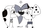 101_dalmatian_street 101_dalmatians absurd_res black_body black_fur black_nose black_spots boop canid canine canis dalmatian disney dolly_(101_dalmatians) domestic_dog duo dylan_(101_dalmatians) female feral floppy_ears freckled_face freckles fur hi_res male mammal markings nose_boop spots spotted_body spotted_fur trc001 white_body white_fur