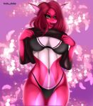  anthro breasts dragon female hi_res holo_doks pinup pose solo 