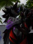 3:4 3d_(artwork) absurd_res anthro areola aunt_(lore) aunt_and_nephew_(lore) big_breasts black_body black_fur blender_(artwork) blush breast_play breast_suck breasts butt canid canid_demon canine claws clothing colored_nails demon detailed_background digital_media_(artwork) dominant dominant_female duo eyelashes eyeliner eyeshadow female freckled_arms freckled_breasts freckled_butt freckled_chest freckled_face freckled_legs freckled_shoulders freckles fur genitals hand_on_breast hand_on_chest heart_(marking) hellhound heterochromia hi_res highlights_(coloring) hound_(hound_helldan) hound_helldan hybrid incest_(lore) makeup male male/female mammal markings mythological_canine mythological_creature mythology nails natural_breasts nephew_(lore) novabeast paw_markings penis penis_between_thighs purple_claws purple_eyeliner purple_eyes purple_eyeshadow purple_highlights purple_makeup purple_markings red_body red_claws red_eyeliner red_eyes red_fur red_highlights red_nails seductive sibling_(lore) stella_(hound_helldan) sucking swimming_pool swimwear tail watermark wet wet_body white_body white_fur widescreen